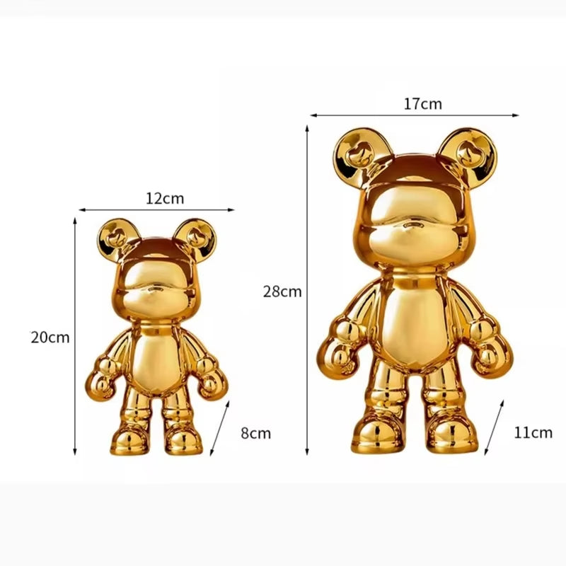 Broke Bear's Piggy Bank: Kickin' It with a Football-Obsessed Money-Saving Sculpted Buddy!