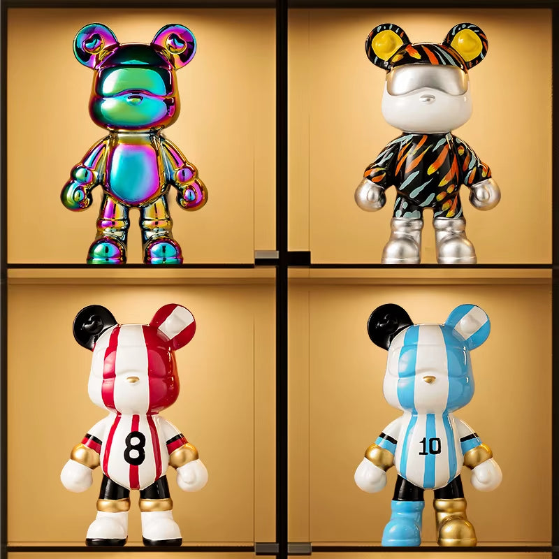 Broke Bear's Piggy Bank: Kickin' It with a Football-Obsessed Money-Saving Sculpted Buddy!