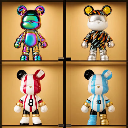 Broke Bear's Piggy Bank: Kickin' It with a Football-Obsessed Money-Saving Sculpted Buddy!