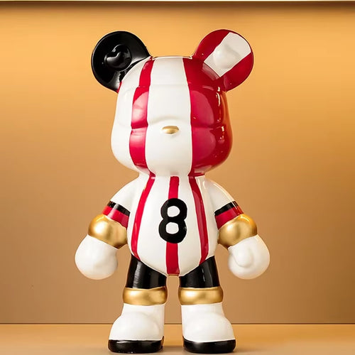 Broke Bear's Piggy Bank: Kickin' It with a Football-Obsessed Money-Saving Sculpted Buddy!